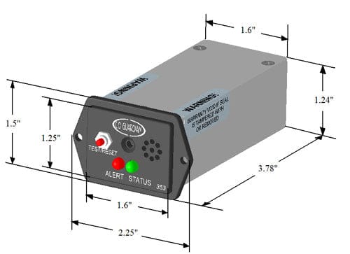 Guardian Avionics CO Detectors CO detector comes with solder cup connector. Would you like to add a crimp connector kit? CO Guardian 353-101 Panel Mount CO Detector 75-14 CO Guardian 353-101 Panel Mount CO Detector
