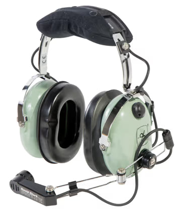 David Clark Helicopter Headset | Coil Cord, U-174/U Plug, Wire Boom, M-7/DC