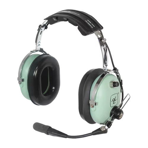 David Clark Aviation Headset | Coil Cord, 1/4in Stereo Plug, Flex Boom, M-7A