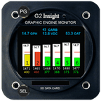Insight Instrument Corp G2 6-Cylinder Engine Monitor (2.25" bezel) 610C-262 G2 6-Cylinder Engine Monitor (2.25" bezel)