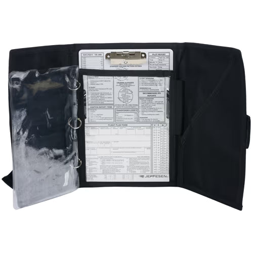 Jeppesen Aviation Books & Training IFR Trifold Kneeboard | Removable Clipboard, Black 10001298-000 IFR Trifold Kneeboard | Removable Clipboard, Black