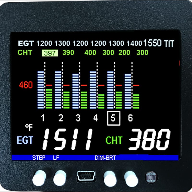 JP Instruments Engine Monitor JP Instruments EDM 350 (4 Cylinder P5) EDM-350-4C-P5 JP Instruments EDM 350 Engine Monitor | Experimental Aircraft