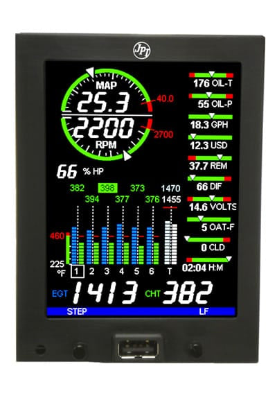 JP Instruments Engine Monitor JP Instruments EDM 830 (6 Cylinder) EDM-830-6C JP Instruments EDM 830 Engine Monitor | TSO Certified