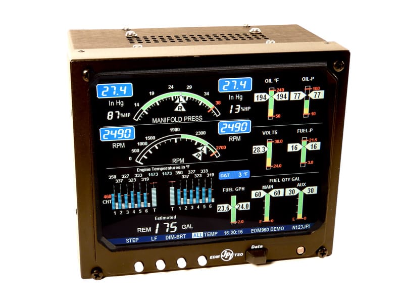 JP Instruments Engine Monitor JP Instruments EDM 960 EDM-960 JP Instruments EDM 960 Twin Engine Primary Monitor