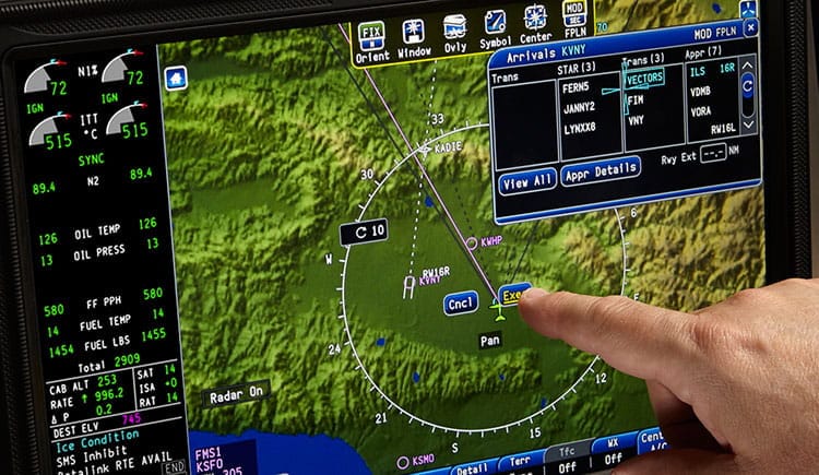 Approach preview on map