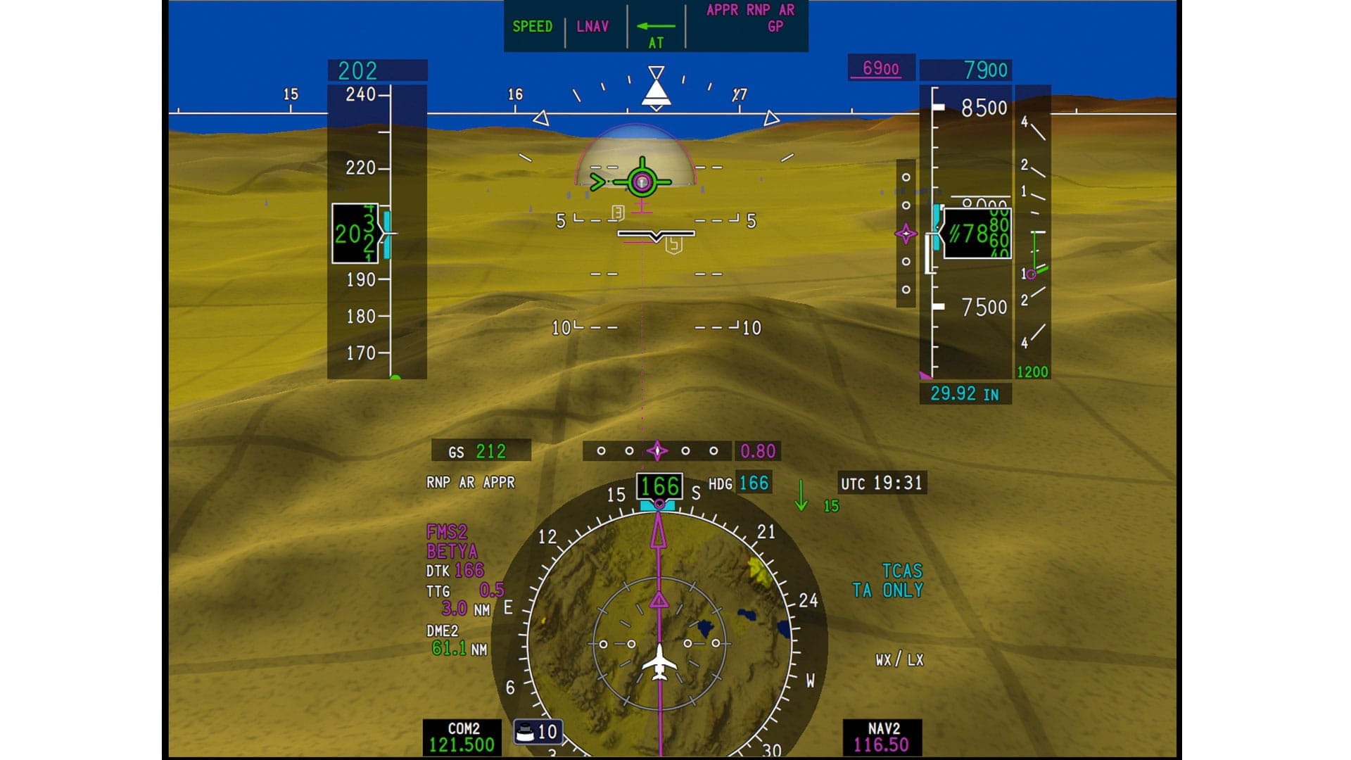 Synthetic Vision System display