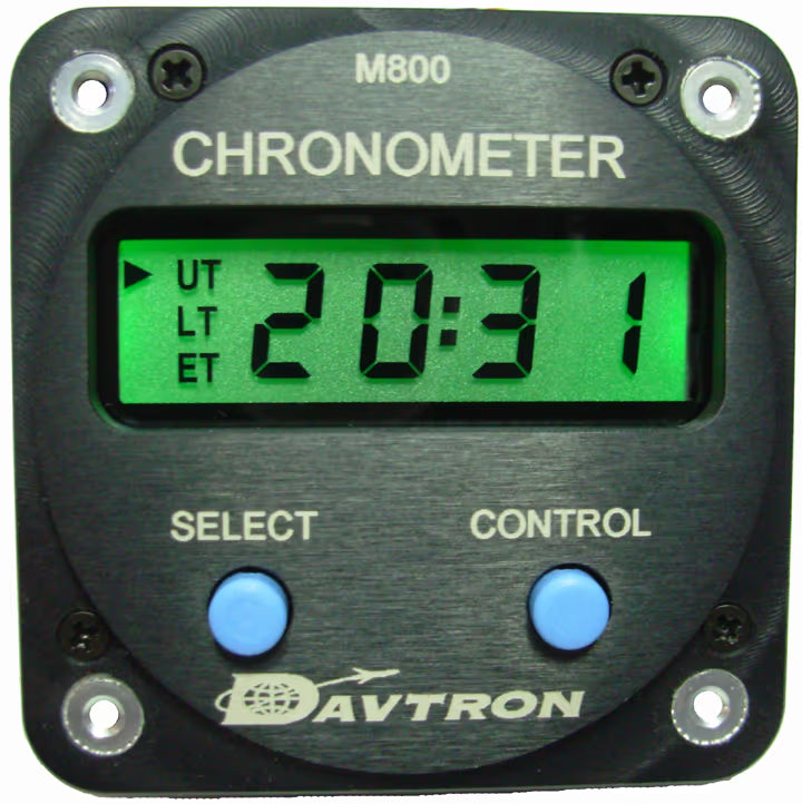 M800 Series Digital Clock | 5V NVIS Green A Lighting, Black