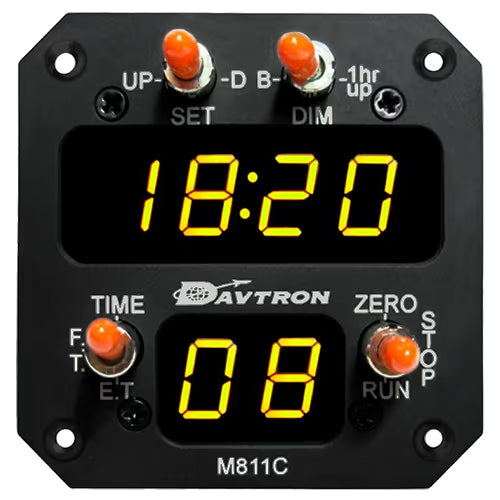 M811C Chronometer | LED, Black, Front Mount