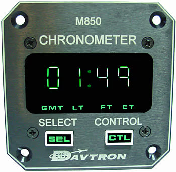 M850 Digital Clock Chronometer | 2-1/4in, 5V NVG Wamco Green, Gray Faceplate