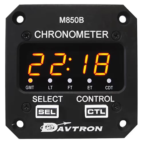 M850B Multi-Functional Clock | front Mount, Black Faceplate, 28V Lighting
