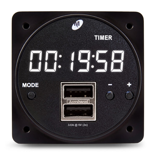 Mid-Continent Clocks Mid-Continent CHRONOS CH93HP Digital Clock / USB Charger (5-Mode) 6420093-2 Mid-Continent CHRONOS CH93HP Digital Clock / USB Charger (5-Mode)