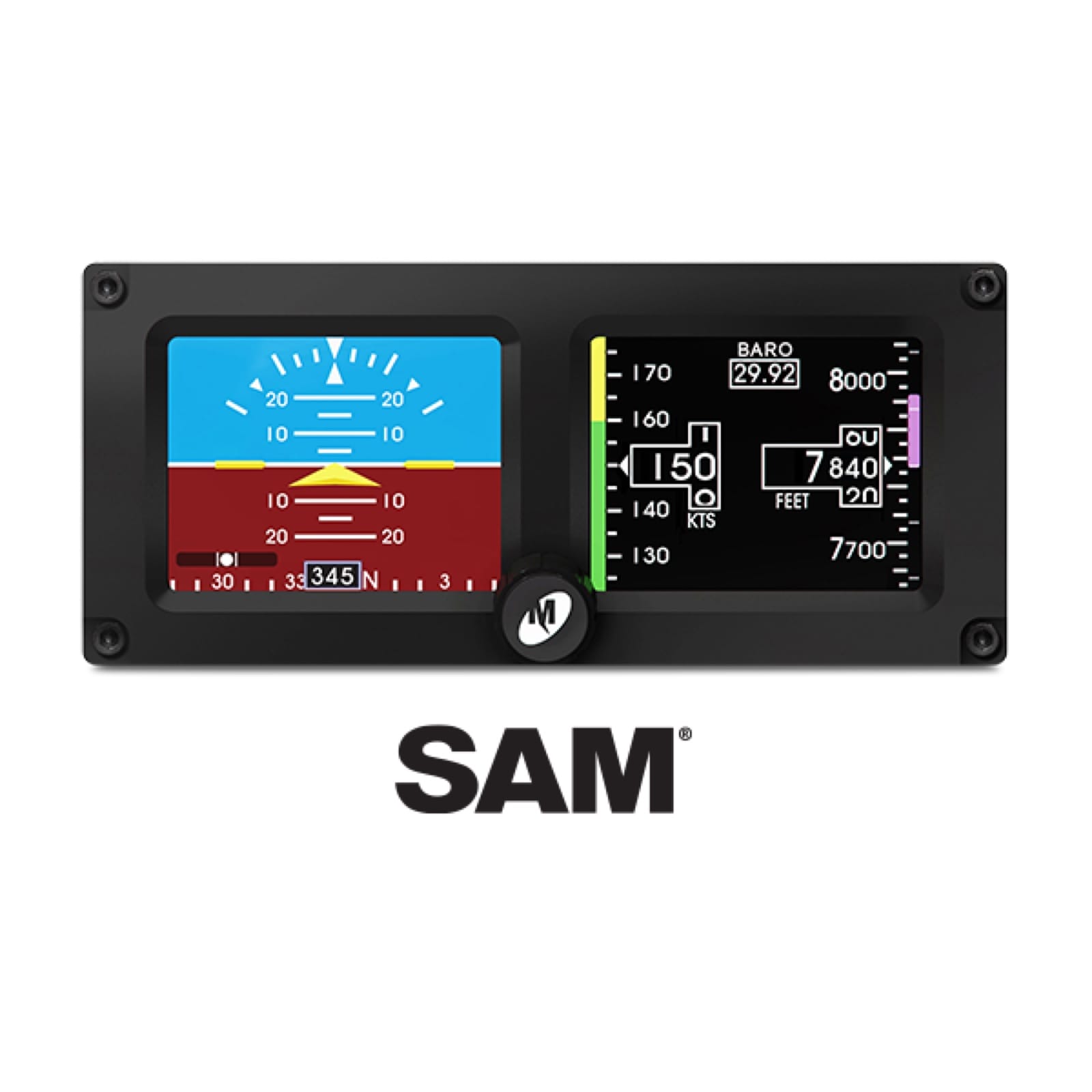 Mid-Continent Flight Instruments Mid-Continent SAM® MD302 Standby Attitude Module — Lithium-ion (Black Bezel) 6420302-1 Mid-Continent SAM® MD302 Standby Attitude Module — Lithium-ion (Black Bezel)