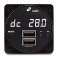 Mid-Continent Mid-Continent CHRONOS CH93HP Digital Clock + Dual USB-A Chargers (10-32 VDC in, 15W/3A per port, 8 MODES) 6420093-4 Mid-Continent CHRONOS CH93HP Digital Clock + Dual USB-A Chargers (10-32 VDC in, 15W/3A per port, 8 MODES)