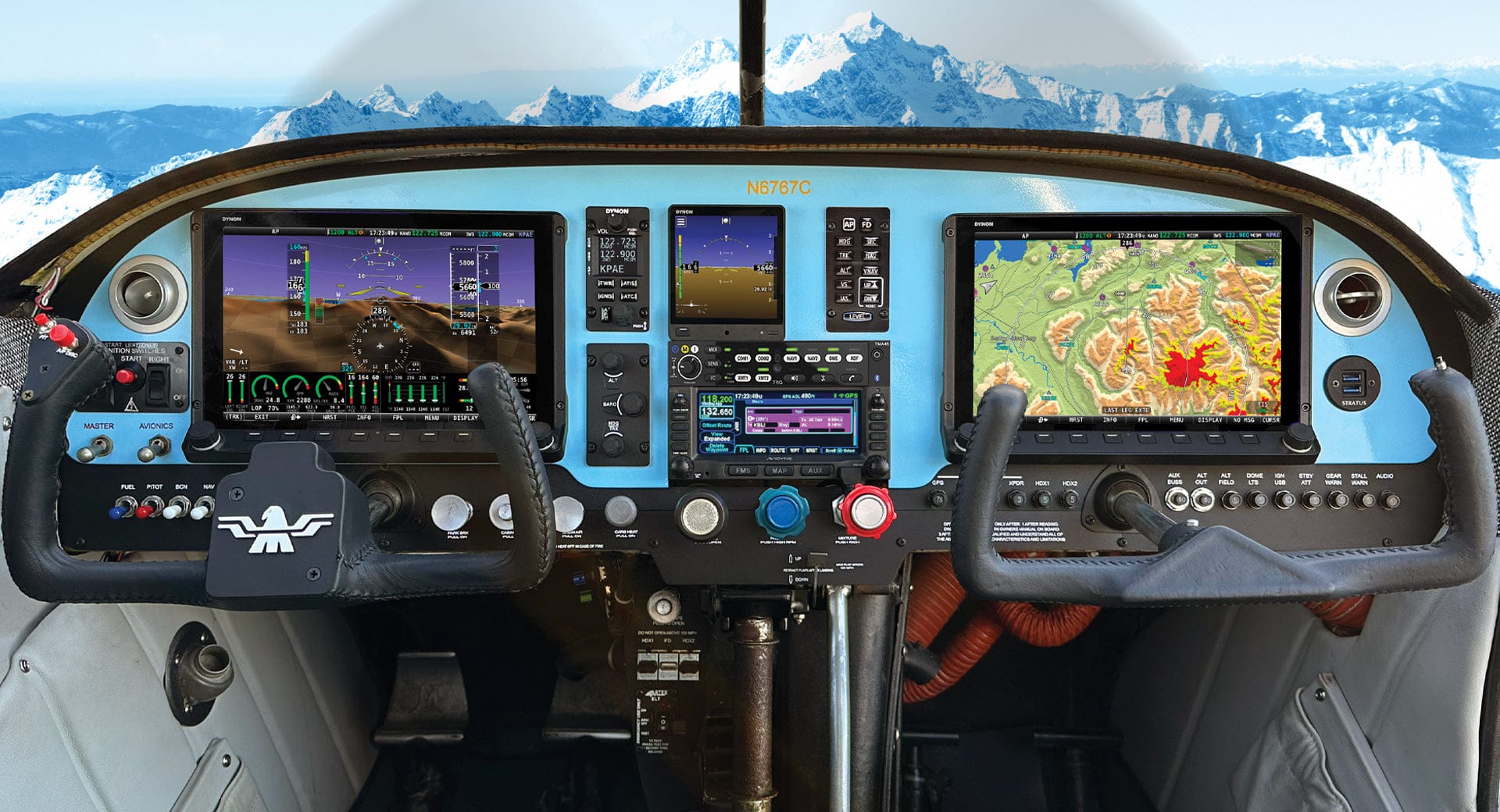 Dynon Certified aircraft panel
