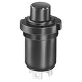 Sealed Momentary Pushbutton Switch | 10A, 3 Terminal, Black