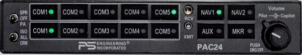 PS Engineering Audio Panels PS Engineering PAC24 Dual Audio Panel — 2× PAC24 for Dual Audio 050-240-0300 PS Engineering PAC24 Dual Audio Panel — 2× PAC24 for Dual Audio