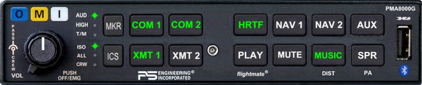 PS Engineering Audio Panels PS Engineering PMA8000G — as above, no Marker Beacon Receiver 050-890-0917 PS Engineering PMA8000G — as above, no Marker Beacon Receiver