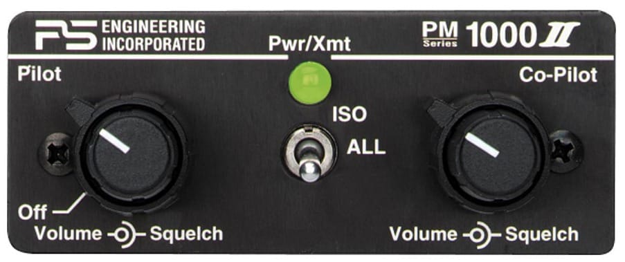 PS Engineering Intercoms PS Engineering PM1000II — 4-place Mono Panel Mount Intercom with Pilot Isolate (Jack Kit included) 11922 PS Engineering PM1000II — 4-place Mono Panel Mount Intercom with Pilot Isolate (Jack Kit included)