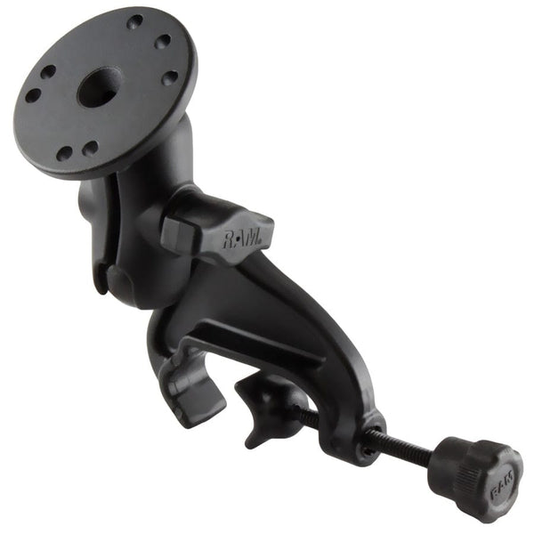 RAM Mounts RAM DOUBLE BALL YOKE CLAMP MOUNT WITH ROUND PLATE RAM-B-121-A-202 RAM DOUBLE BALL YOKE CLAMP MOUNT WITH ROUND PLATE