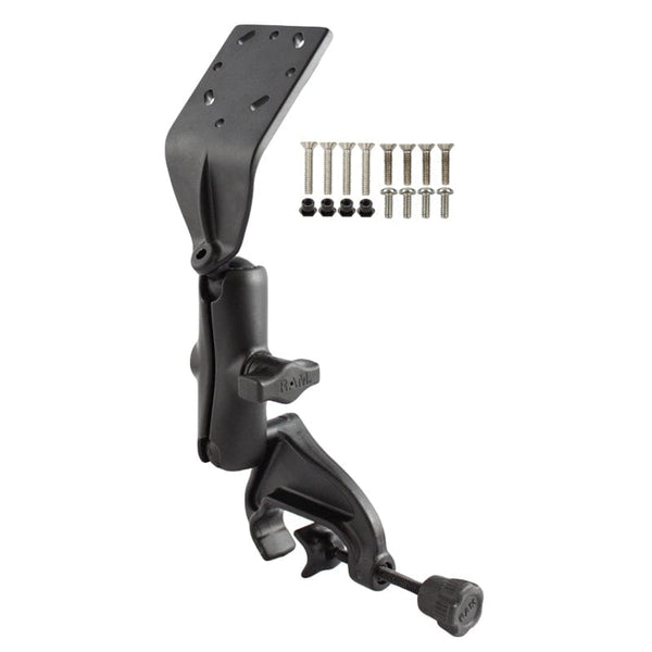 RAM Mounts RAM DOUBLE BALL YOKE MOUNT WITH ANGLED PLATE & GARMIN MOUNTING HARDWARE RAM-B-125-G1U RAM DOUBLE BALL YOKE MOUNT WITH ANGLED PLATE & GARMIN MOUNTING HARDWARE