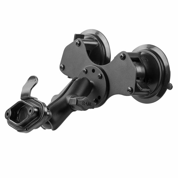 RAM Mounts RAM DOUBLE SUCTION CUP WITH QUICK RELEASE RAM-B-189-326U RAM DOUBLE SUCTION CUP WITH QUICK RELEASE
