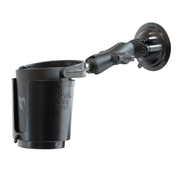 RAM Mounts RAM LEVEL CUP 16OZ DRINK HOLDER WITH RAM TWIST-LOCK SUCTION CUP RAM-B-132SU RAM LEVEL CUP 16OZ DRINK HOLDER WITH RAM TWIST-LOCK SUCTION CUP