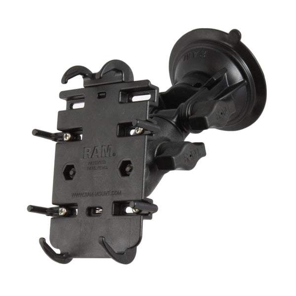 RAM Mounts RAM QUICK-GRIP PHONE MOUNT WITH RAM TWIST-LOCK SUCTION RATCHET BASE RAP-B-104-224-PD3U RAM QUICK-GRIP PHONE MOUNT WITH RAM TWIST-LOCK SUCTION RATCHET BASE