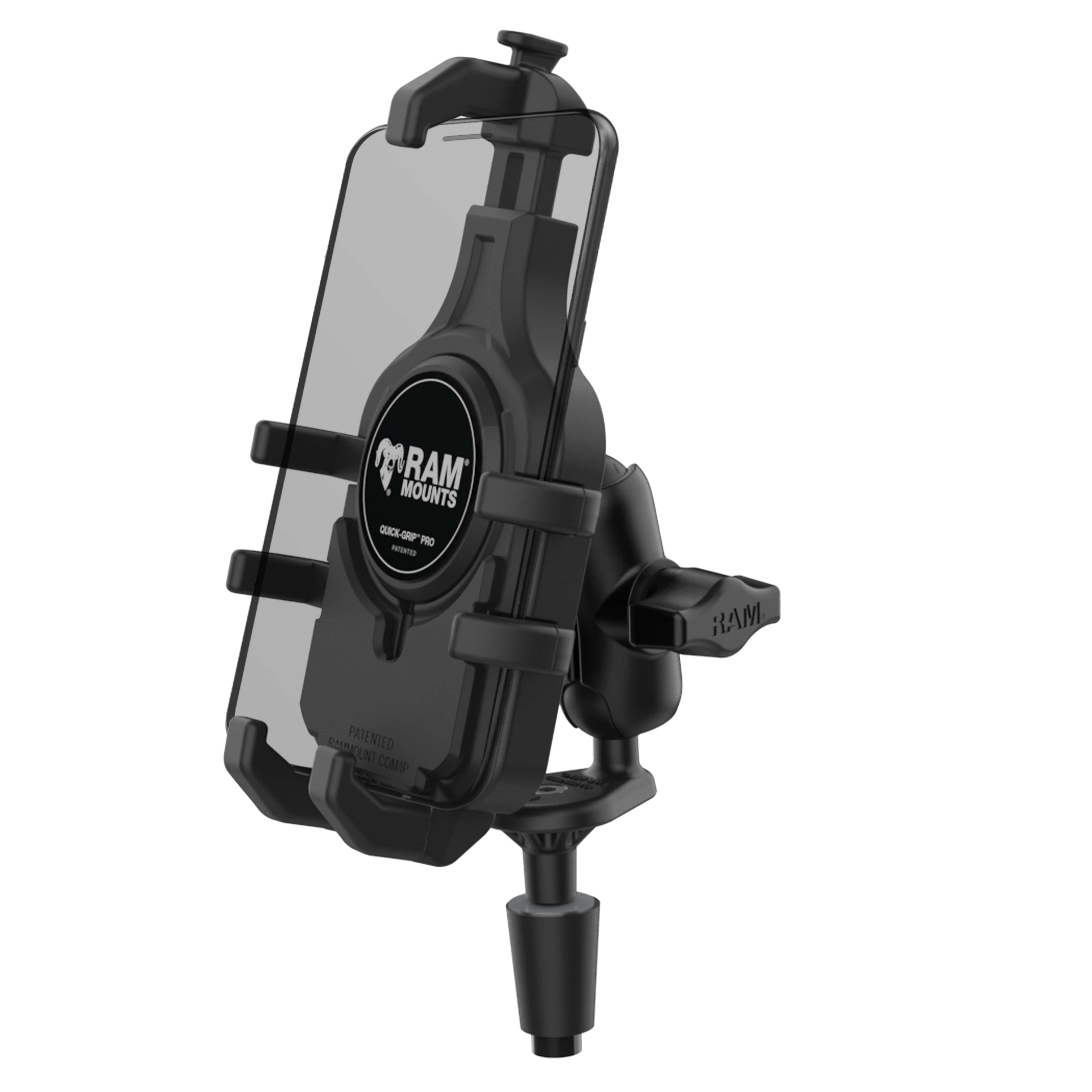 RAM Mounts RAM QUICK-GRIP PRO FORK STEM PHONE MOUNT RAM-B-176-A-PD5U RAM QUICK-GRIP PRO FORK STEM PHONE MOUNT