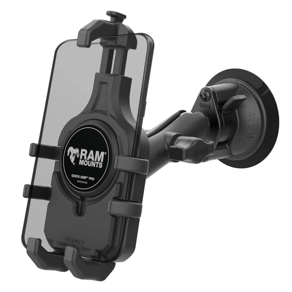 RAM Mounts RAM QUICK-GRIP PRO SUCTION CUP PHONE MOUNT RAM-B-166-PD5U RAM QUICK-GRIP PRO SUCTION CUP PHONE MOUNT