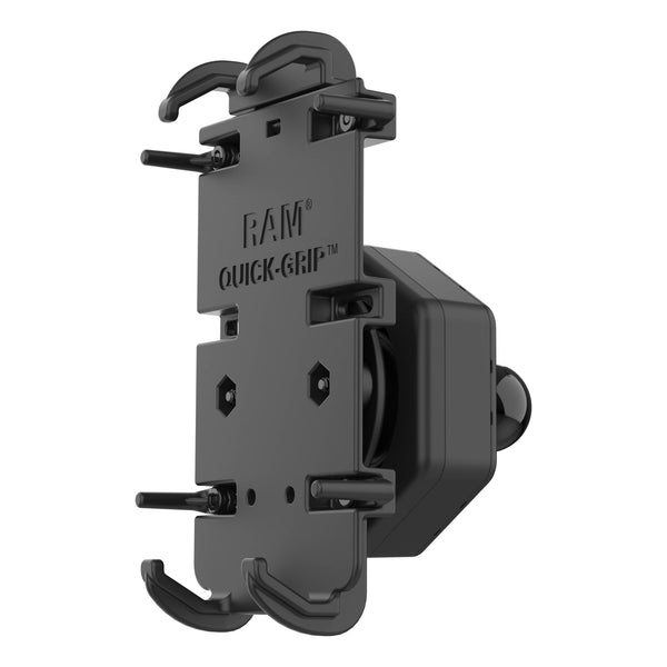 RAM Mounts RAM QUICK-GRIP XL PHONE HOLDER WITH VIBE-SAFE ADAPTER AND BALL RAM-HOL-PD4-462B RAM QUICK-GRIP XL PHONE HOLDER WITH VIBE-SAFE ADAPTER AND BALL