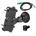 RAM Mounts RAM QUICK-GRIP XL WITH SUCTION CUP MOUNT AND QC CIG CHARGER RAM-B-166-PD4-2QCCIGU RAM QUICK-GRIP XL WITH SUCTION CUP MOUNT AND QC CIG CHARGER