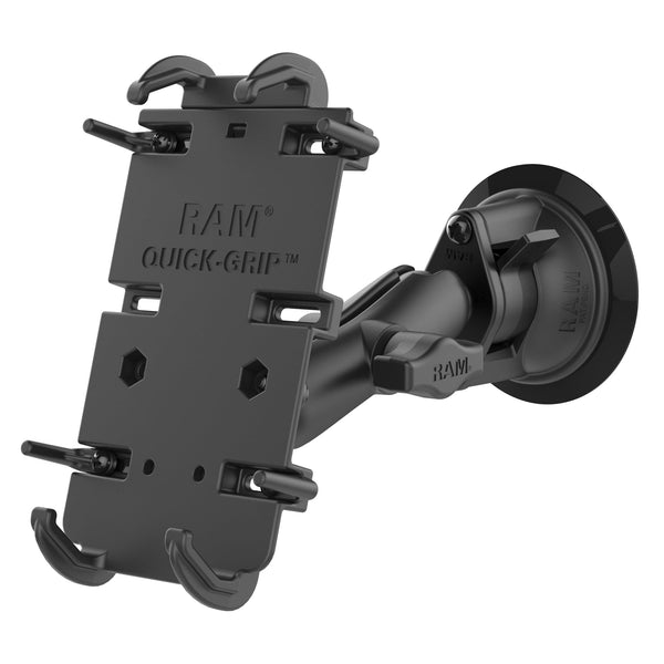 RAM Mounts RAM QUICK-GRIP XL WITH SUCTION CUP MOUNT RAM-B-166-PD4U RAM QUICK-GRIP XL WITH SUCTION CUP MOUNT