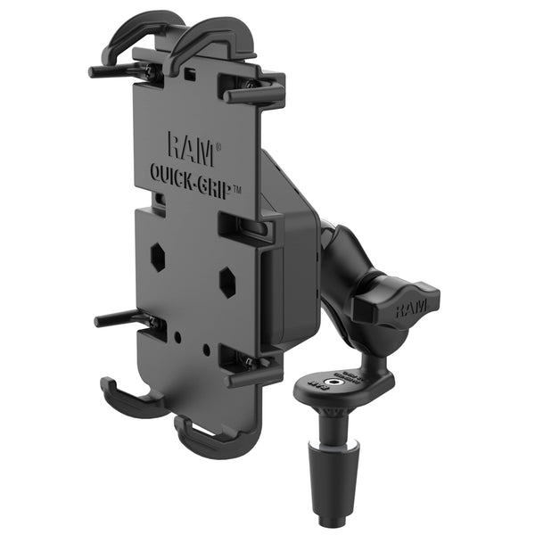 RAM Mounts RAM STEM MOUNT SHORT ARM & QUICK-GRIP WITH VIBE-SAFE RAM-B-176-A-PD4-462 RAM STEM MOUNT SHORT ARM & QUICK-GRIP WITH VIBE-SAFE