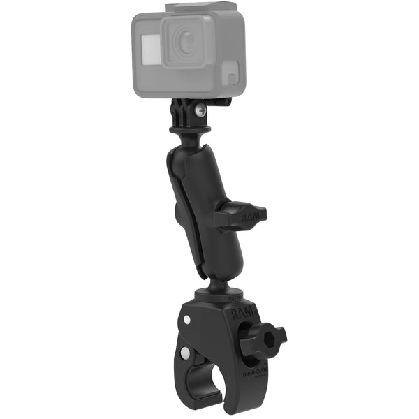 RAM Mounts RAM TOUGH-CLAW DOUBLE BALL MOUNT WITH UNIVERSAL ACTION CAMERA ADAPTER RAP-B-400-GOP1U RAM TOUGH-CLAW DOUBLE BALL MOUNT WITH UNIVERSAL ACTION CAMERA ADAPTER