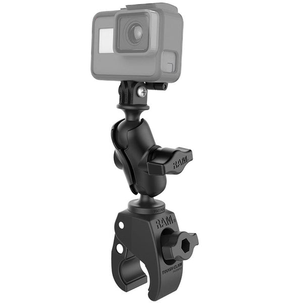 RAM Mounts RAM TOUGH-CLAW SMALL CLAMP MOUNT WITH UNIVERSAL ACTION CAMERA ADAPTER RAM-B-400-A-GOP1U RAM TOUGH-CLAW SMALL CLAMP MOUNT WITH UNIVERSAL ACTION CAMERA ADAPTER