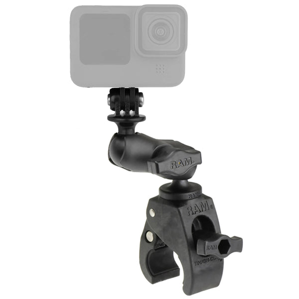 RAM Mounts RAM TOUGH-CLAW SMALL CLAMP MOUNT WITH UNIVERSAL ACTION CAMERA ADAPTER RAP-B-400-A-GOP1U RAM TOUGH-CLAW SMALL CLAMP MOUNT WITH UNIVERSAL ACTION CAMERA ADAPTER