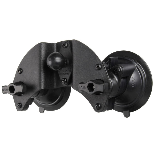RAM Mounts RAM TWIST-LOCK DUAL PIVOT SUCTION CUP BASE WITH BALL RAM-B-189B-PIV1U RAM TWIST-LOCK DUAL PIVOT SUCTION CUP BASE WITH BALL
