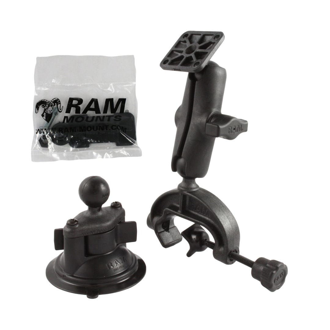 RAM Mounts RAM TWIST-LOCK SUCTION CUP AND COMPOSITE YOKE CLAMP MOUNT RAP-B-121-224-1U RAM TWIST-LOCK SUCTION CUP AND COMPOSITE YOKE CLAMP MOUNT