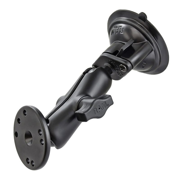 RAM Mounts RAM TWIST-LOCK SUCTION CUP DOUBLE BALL MOUNT WITH ROUND PLATE RAM-B-166-202U RAM TWIST-LOCK SUCTION CUP DOUBLE BALL MOUNT WITH ROUND PLATE