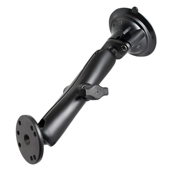 RAM Mounts RAM TWIST-LOCK SUCTION CUP DOUBLE BALL MOUNT WITH ROUND PLATE RAM-B-166-C-202U RAM TWIST-LOCK SUCTION CUP DOUBLE BALL MOUNT WITH ROUND PLATE