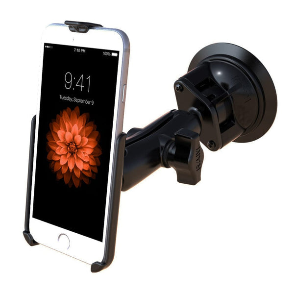 RAM Mounts RAM TWIST-LOCK SUCTION CUP MOUNT FOR APPLE IPHONE 6 & 7 RAM-B-166-AP18U RAM TWIST-LOCK SUCTION CUP MOUNT FOR APPLE IPHONE 6 & 7