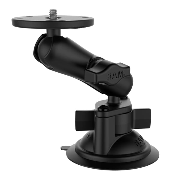 RAM Mounts RAM TWIST-LOCK SUCTION CUP MOUNT WITH ROUND PLATE & 1/4"-20 STUD RAM-B-166-202AU RAM TWIST-LOCK SUCTION CUP MOUNT WITH ROUND PLATE & 1/4"-20 STUD
