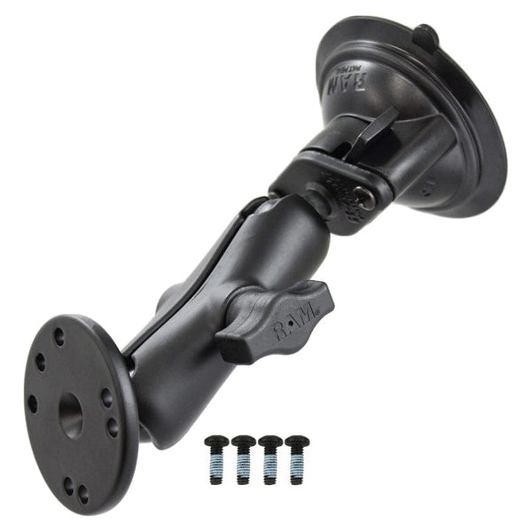 RAM Mounts RAM TWIST-LOCK SUCTION CUP MOUNT WITH ROUND PLATE & HARDWARE RAM-B-166-202U-UK1 RAM TWIST-LOCK SUCTION CUP MOUNT WITH ROUND PLATE & HARDWARE