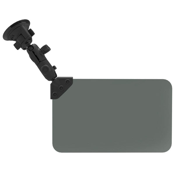 RAM Mounts RAM TWIST-LOCK SUCTION CUP MOUNT WITH SWIVEL SOCKET ARM & SUN VISOR RAM-B-166-326-VIS-G1U RAM TWIST-LOCK SUCTION CUP MOUNT WITH SWIVEL SOCKET ARM & SUN VISOR