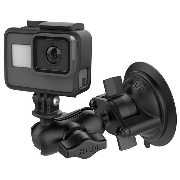 RAM Mounts RAM TWIST-LOCK SUCTION CUP MOUNT WITH UNIVERSAL ACTION CAMERA ADAPTER RAM-B-166-A-GOP1U RAM TWIST-LOCK SUCTION CUP MOUNT WITH UNIVERSAL ACTION CAMERA ADAPTER