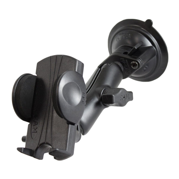 RAM Mounts RAM TWIST-LOCK SUCTION CUP MOUNT WITH UNIVERSAL PHONE HOLDER RAM-B-166-UN1U RAM TWIST-LOCK SUCTION CUP MOUNT WITH UNIVERSAL PHONE HOLDER