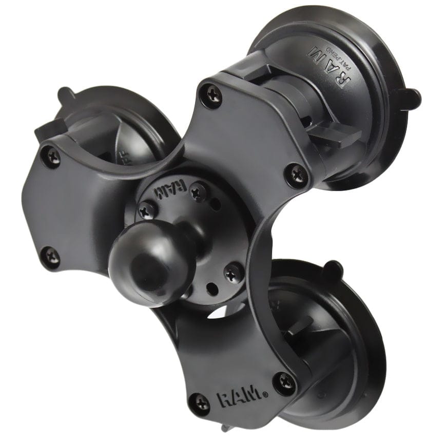 RAM Mounts RAM TWIST-LOCK TRIPLE SUCTION CUP BALL BASE RAP-365-224-1U RAM TWIST-LOCK TRIPLE SUCTION CUP BALL BASE