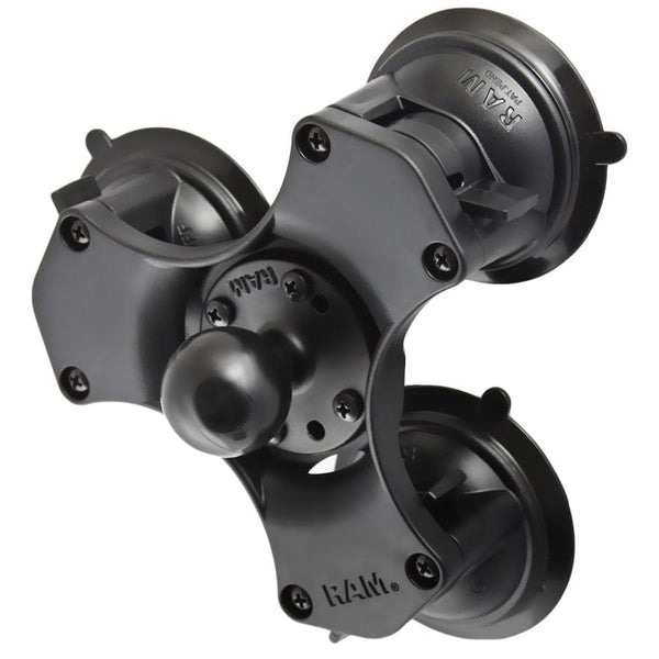 RAM Mounts RAM TWIST-LOCK TRIPLE SUCTION CUP BALL BASE RAP-365-224-1U RAM TWIST-LOCK TRIPLE SUCTION CUP BALL BASE