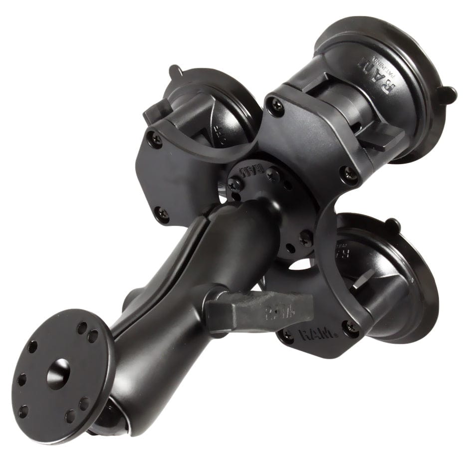 RAM Mounts RAM TWIST-LOCK TRIPLE SUCTION CUP MOUNT WITH ROUND PLATE RAP-365-101U RAM TWIST-LOCK TRIPLE SUCTION CUP MOUNT WITH ROUND PLATE
