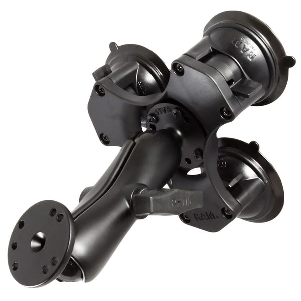 RAM Mounts RAM TWIST-LOCK TRIPLE SUCTION CUP MOUNT WITH ROUND PLATE RAP-365-101U RAM TWIST-LOCK TRIPLE SUCTION CUP MOUNT WITH ROUND PLATE